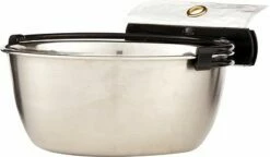 MidWest Stainless Steel Snap'y Fit Dog Kennel Bowl, 4 Cup
