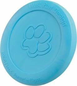 West Paw Zogoflex Zisc Dog Toy, Aqua Blue, Small