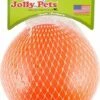 Jolly Pets Bounce-n-Play Dog Toy, Orange, 4.5-in
