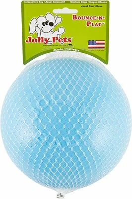 Jolly Pets Bounce-n-Play Dog Toy, Blueberry, 6-in 1 Jolly Pets Bounce-n-Play Dog Toy, Blueberry, 6-in