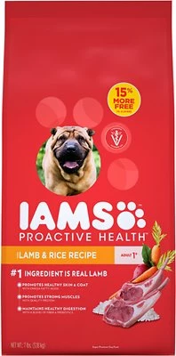 Iams ProActive Health Adult Lamb & Rice Formula Dry Dog Food, 7-lb
