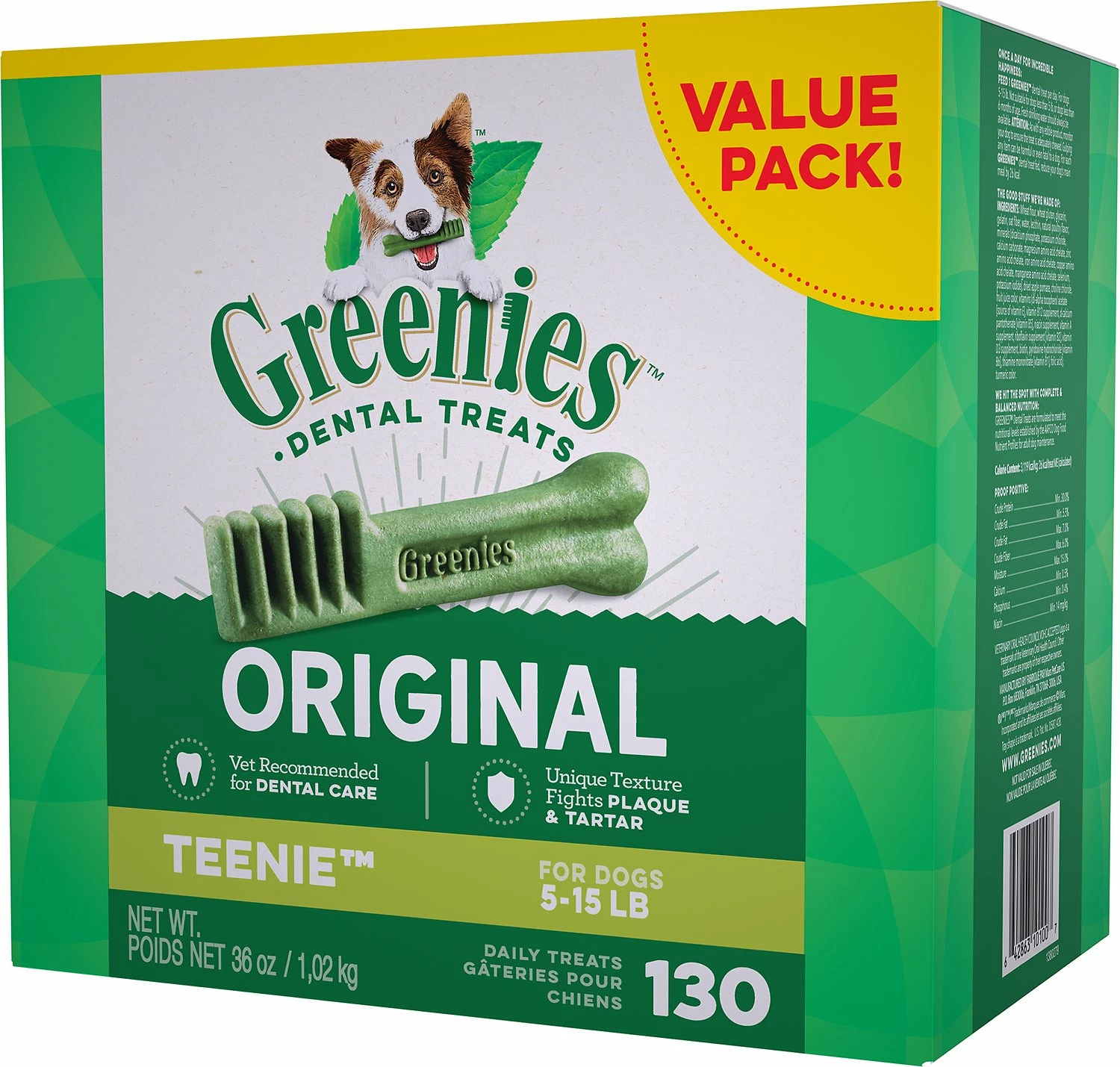Greenies Original Teenie Dental Dog Treats, 130-count 1 Greenies Original Teenie Dental Dog Treats, 130-count
