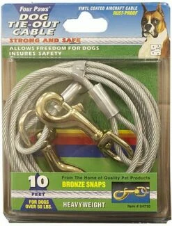 Four Paws Heavy Weight Tie Out Cable, 10-ft