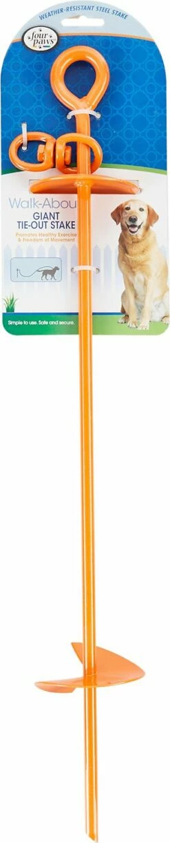 Four Paws Giant Tie Out Stake, 28-in