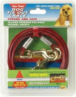 Four Paws Medium Weight Tie Out Cable, 10-ft