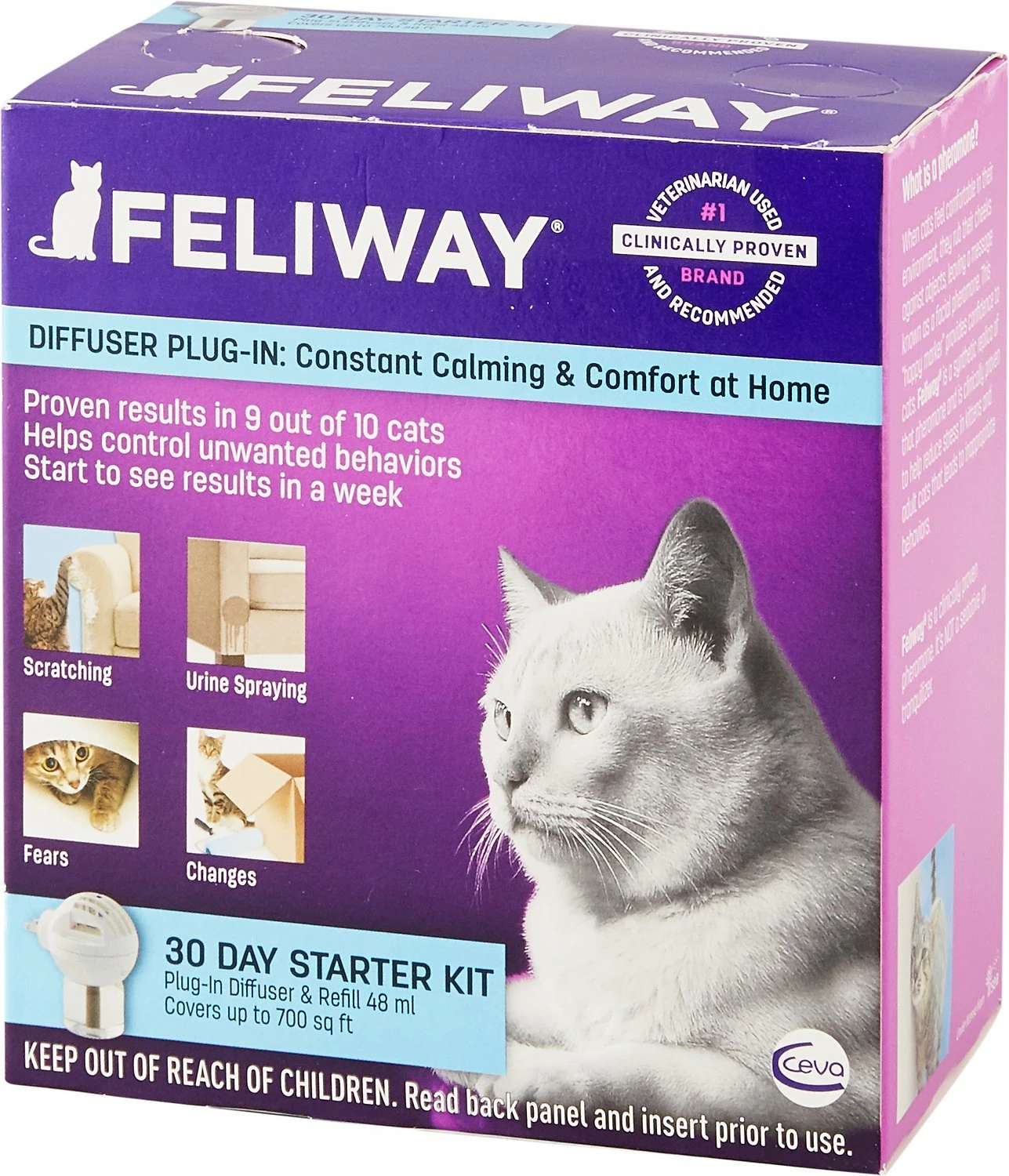 Feliway 30 Day Starter Kit Plug-In Diffuser & Refill, 48-ml 1 Feliway 30 Day Starter Kit Plug-In Diffuser & Refill, 48-ml