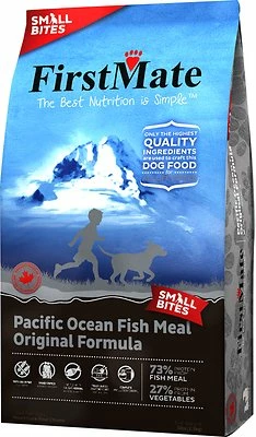 FirstMate Small Bites Pacific Ocean Fish Meal Original Limited Ingredient Diet Grain-Free Dry Dog Food, 5-lb 1 FirstMate Small Bites Pacific Ocean Fish Meal Original Limited Ingredient Diet Grain-Free Dry Dog Food, 5-lb