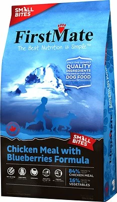 FirstMate Small Bites Chicken Meal With Blueberries Limited Ingredient Diet Grain-Free Dry Dog Food, 5-lb