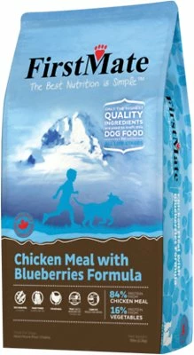 FirstMate Chicken Meal With Blueberries Limited Ingredient Diet Grain-Free Dry Dog Food, 5-lb