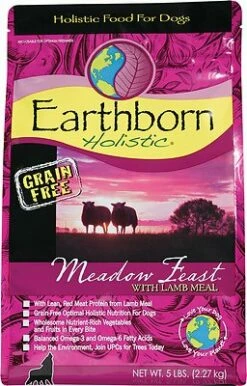 Earthborn Holistic Meadow Feast Grain-Free Natural Dry Dog Food, 5-lb