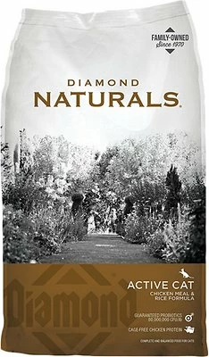 Diamond Naturals Active Chicken Meal & Rice Formula Dry Cat Food, 6-lb