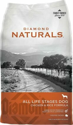 Diamond Naturals Chicken & Rice Formula All Life Stages Dry Dog Food, 40-lb