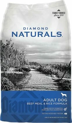 Diamond Naturals Beef Meal & Rice Formula Adult Dry Dog Food, 40-lb