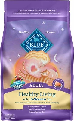 Blue Buffalo Healthy Living Chicken & Brown Rice Recipe Adult Dry Cat Food, 7-lb