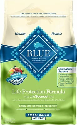 Blue Buffalo Life Protection Formula Small Breed Adult Lamb & Brown Rice Recipe Dry Dog Food, 6-lb
