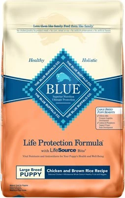 Blue Buffalo Life Protection Formula Large Breed Puppy Chicken & Brown Rice Recipe Dry Dog Food, 15-lb 1 Blue Buffalo Life Protection Formula Large Breed Puppy Chicken & Brown Rice Recipe Dry Dog Food, 15-lb