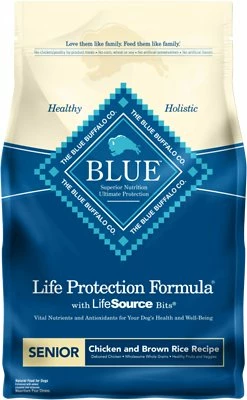Blue Buffalo Life Protection Formula Senior Chicken & Brown Rice Recipe Dry Dog Food, 6-lb