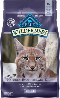 Blue Buffalo Wilderness Chicken Recipe Grain-Free Dry Cat Food, 6-lb