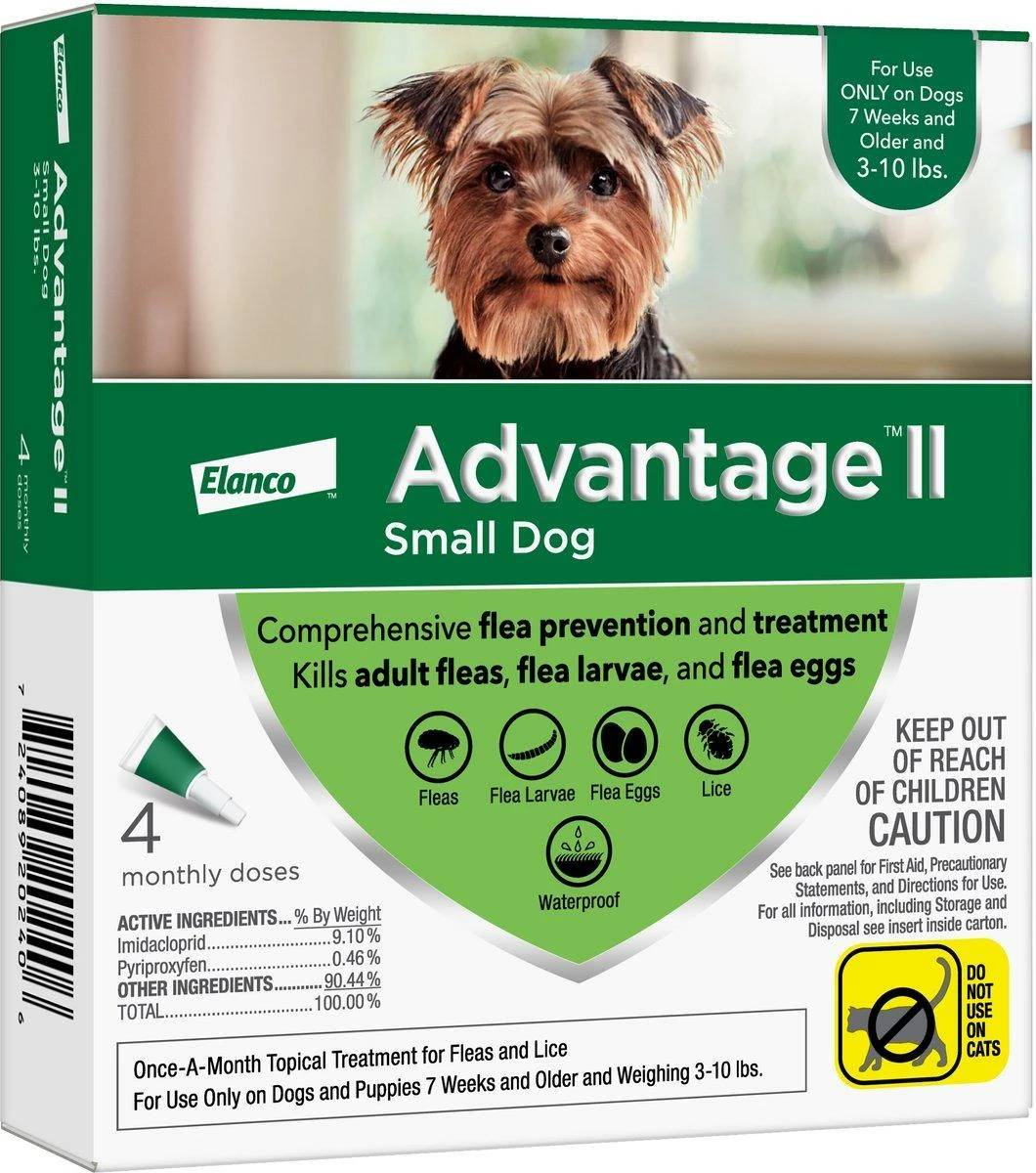 Advantage II Flea Treatment For Small Dogs 3-10-lb, 4-pk 3 Advantage II Flea Treatment For Small Dogs 3-10-lb, 4-pk - Image 3