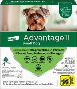 Advantage II Flea Treatment For Small Dogs 3-10-lb, 4-pk