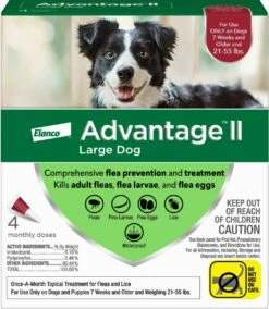 Advantage II Flea Treatment For Large Dogs 21-55-lb, 4-pk