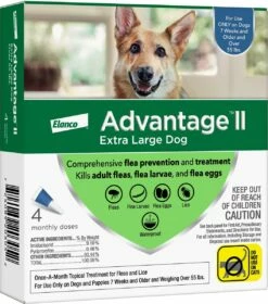 Advantage II Flea Treatment For Extra Large Dogs Over 55-lb, 4-pk -Staytonanimal Sales 2024 image 45253 8hhbJUc