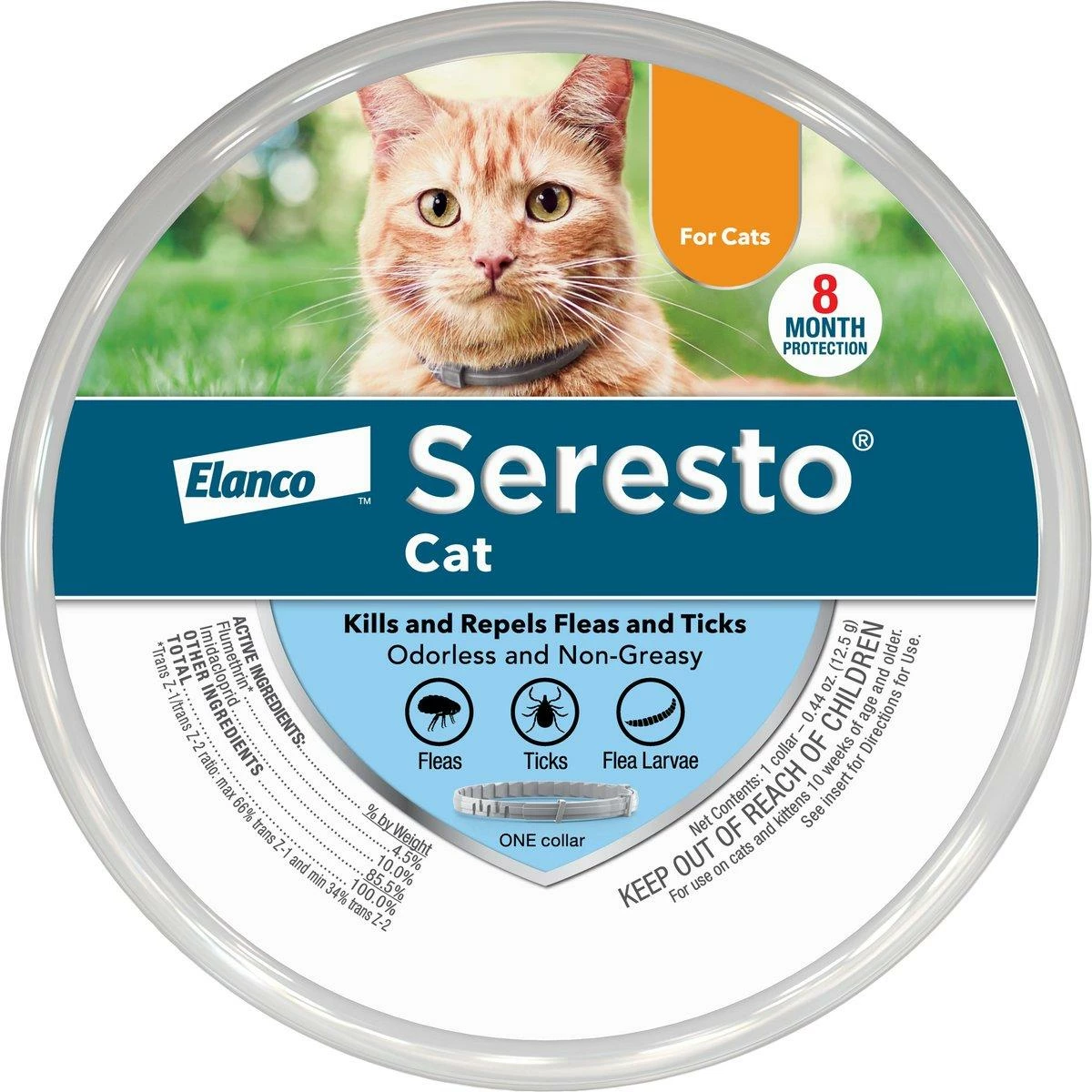 Seresto 8 Month Flea & Tick Prevention Collar For Cats & Kittens 1 Seresto 8 Month Flea & Tick Prevention Collar For Cats & Kittens