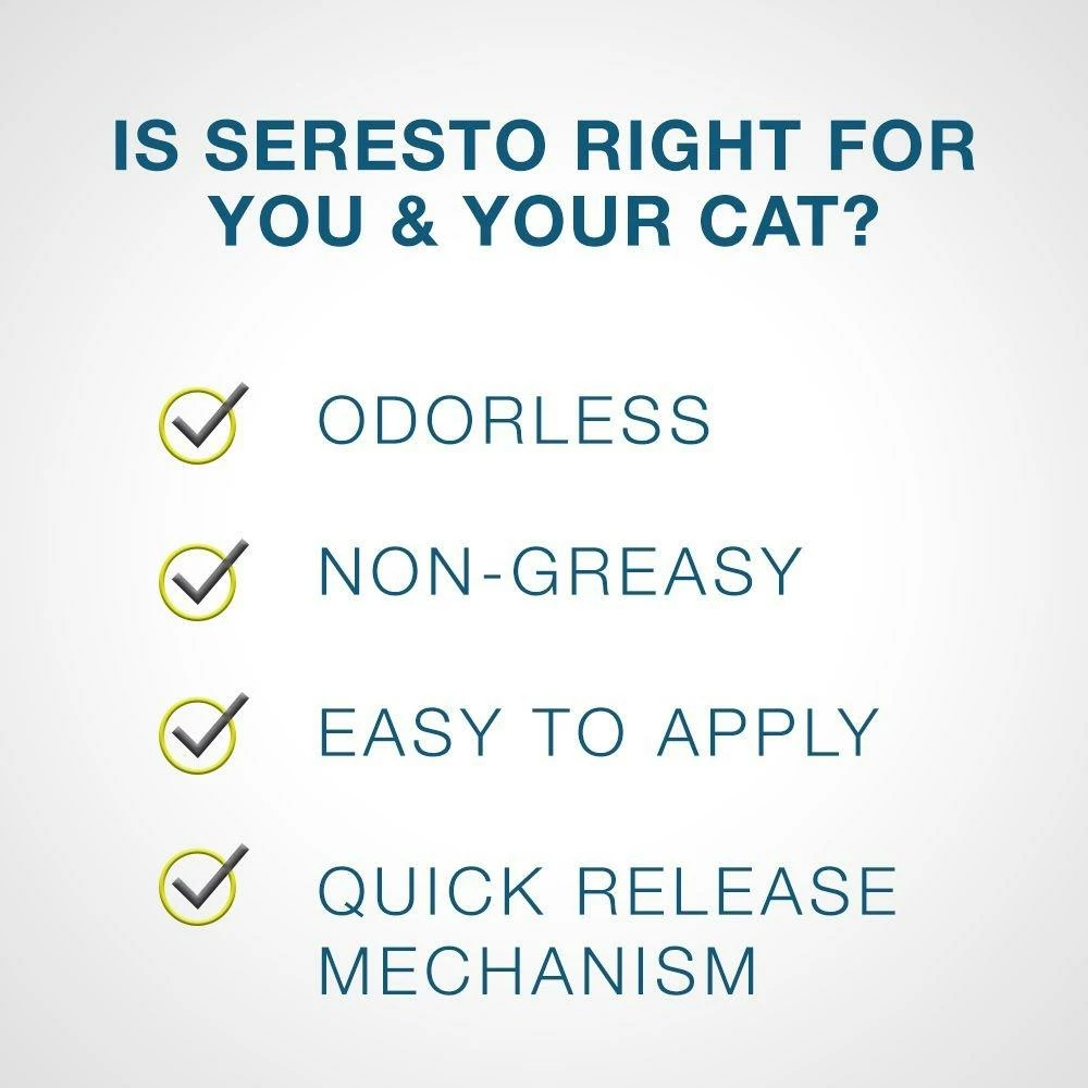 Seresto 8 Month Flea & Tick Prevention Collar For Cats & Kittens 7 Seresto 8 Month Flea & Tick Prevention Collar For Cats & Kittens - Image 7