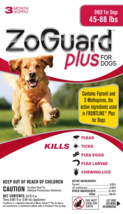 Promika ZoGuard Plus For Dogs, 45-88-lb, 3-dose