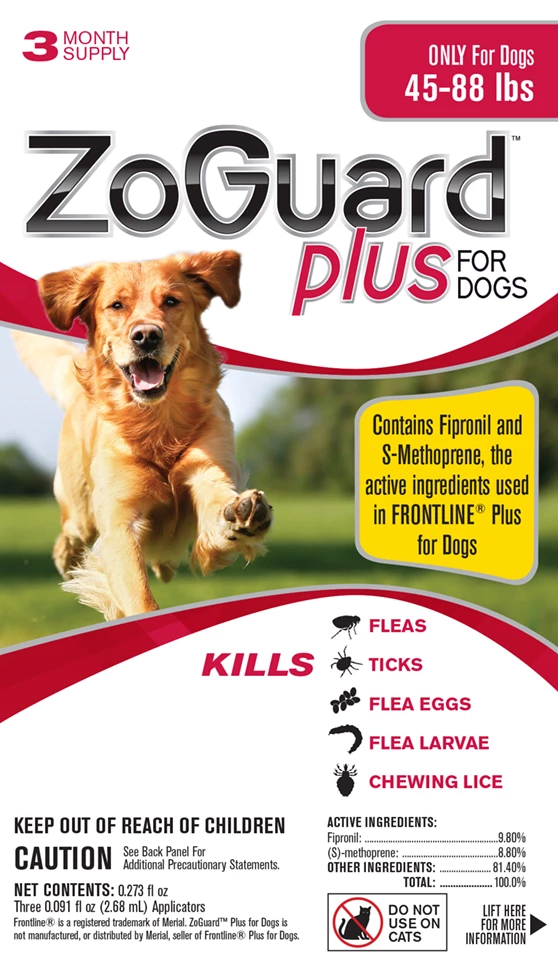 Promika ZoGuard Plus For Dogs, 45-88-lb, 3-dose 1 Promika ZoGuard Plus For Dogs, 45-88-lb, 3-dose