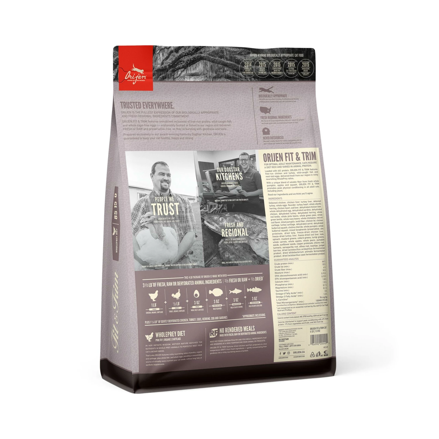 ORIJEN Fit & Trim Dry Cat Food, 4-lb 6 ORIJEN Fit & Trim Dry Cat Food, 4-lb - Image 6