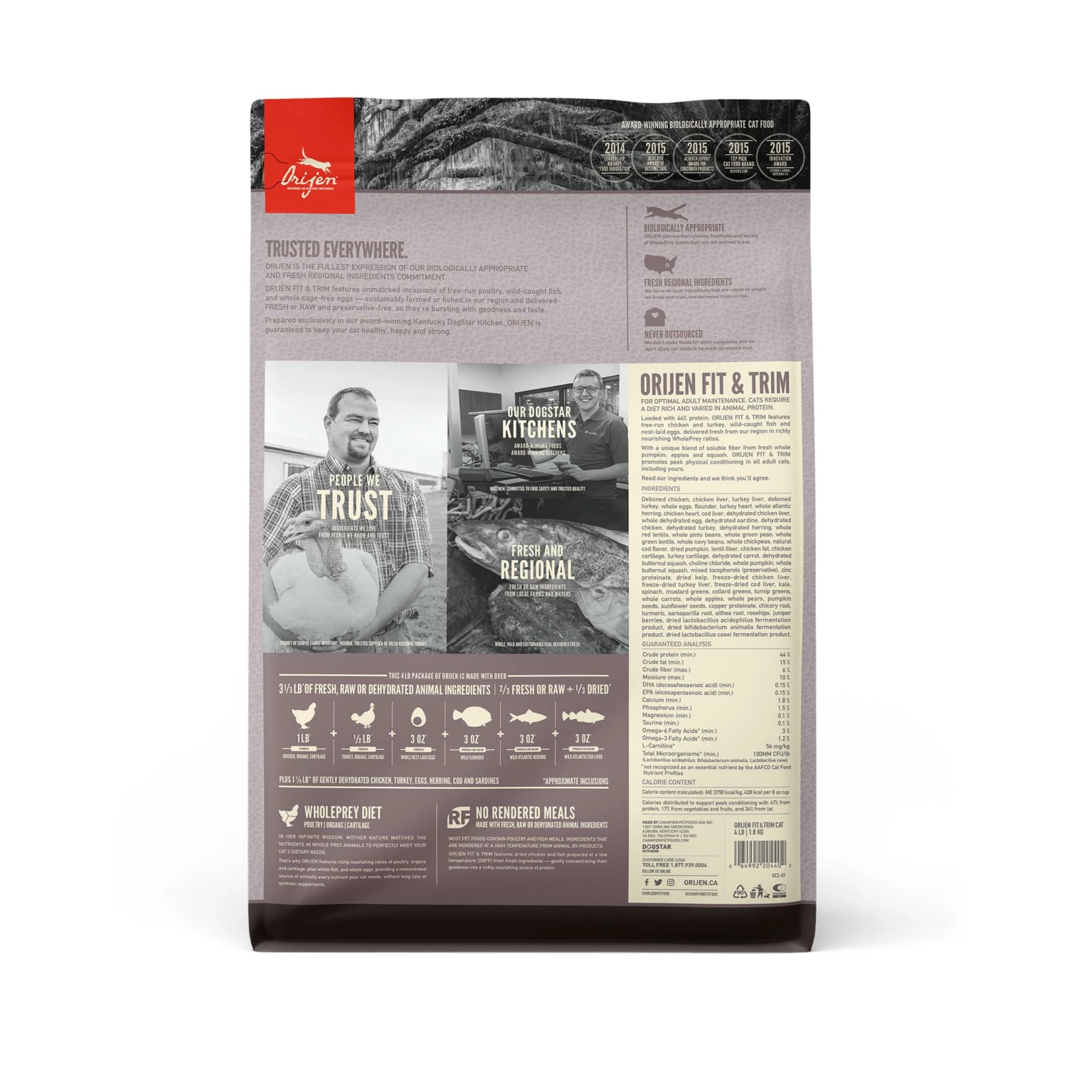 ORIJEN Fit & Trim Dry Cat Food, 4-lb 4 ORIJEN Fit & Trim Dry Cat Food, 4-lb - Image 4