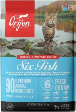 ORIJEN Six Fish Grain-Free Dry Cat Food, 12-lb