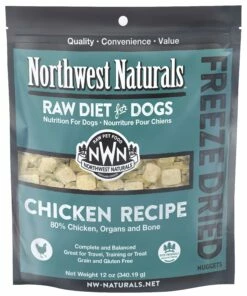 Northwest Naturals Raw Diet Chicken Nuggets Freeze-Dried Dog Food, 12-oz