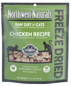 Northwest Naturals Raw Diet Grain-Free Chicken Nibbles Freeze Dried Cat Food, 11-oz
