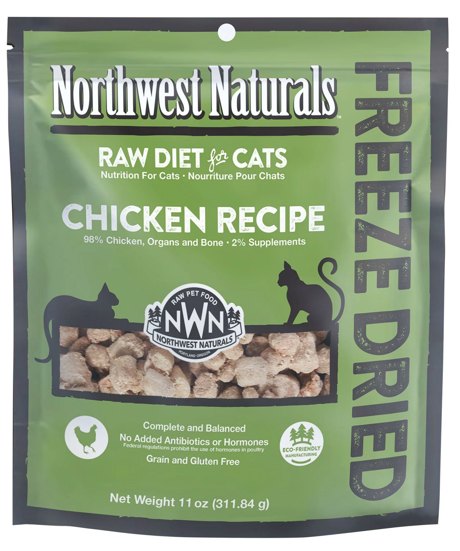 Northwest Naturals Raw Diet Grain-Free Chicken Nibbles Freeze Dried Cat Food, 11-oz 1 Northwest Naturals Raw Diet Grain-Free Chicken Nibbles Freeze Dried Cat Food, 11-oz