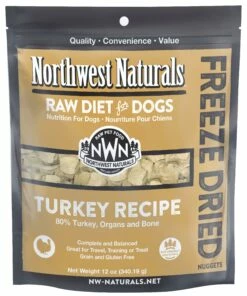 Northwest Naturals Raw Diet Turkey Nuggets Freeze-Dried Dog Food, 12-oz