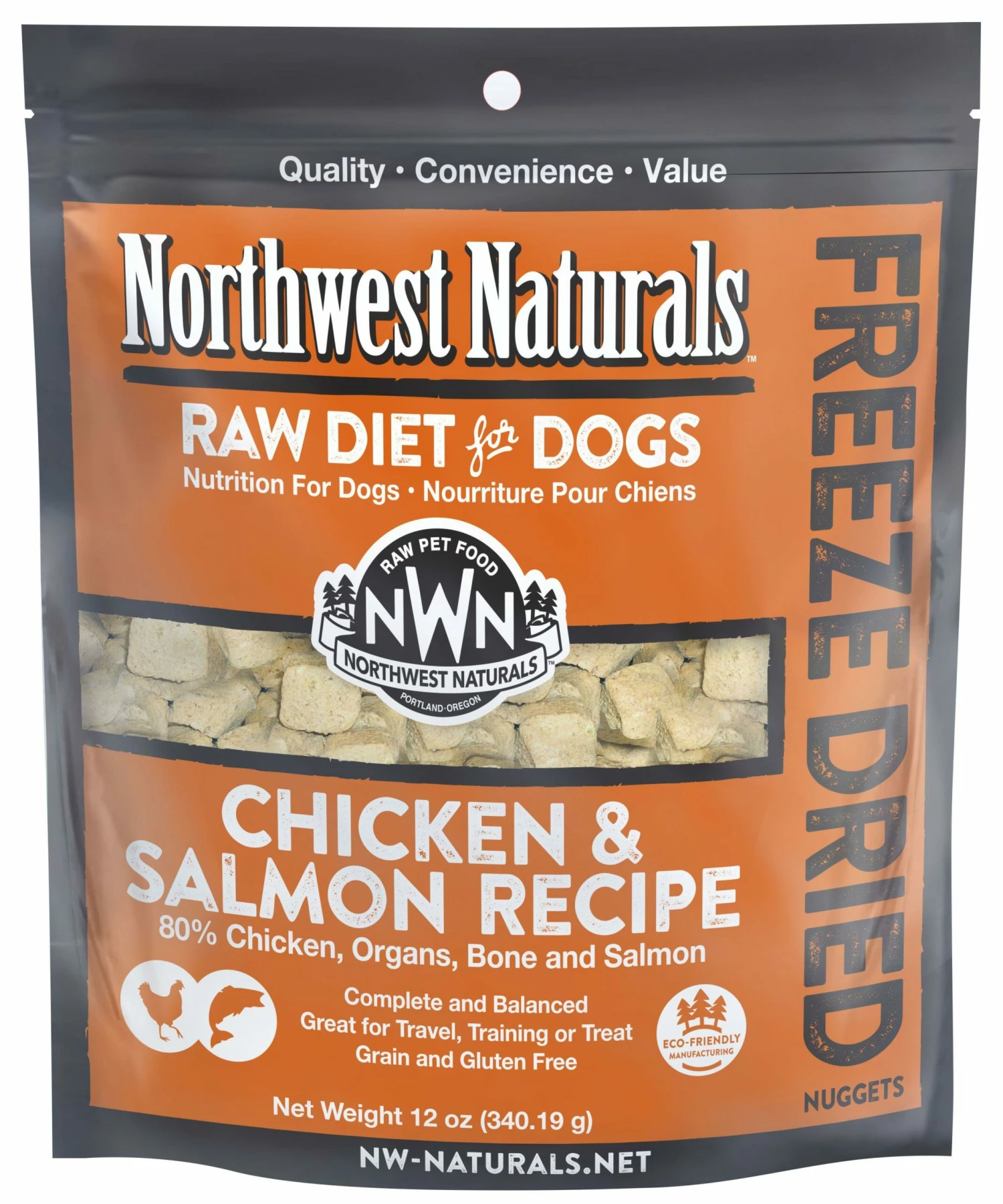 Northwest Naturals Raw Diet Chicken & Salmon Nuggets Freeze-Dried Dog Food, 12-oz 1 Northwest Naturals Raw Diet Chicken & Salmon Nuggets Freeze-Dried Dog Food, 12-oz