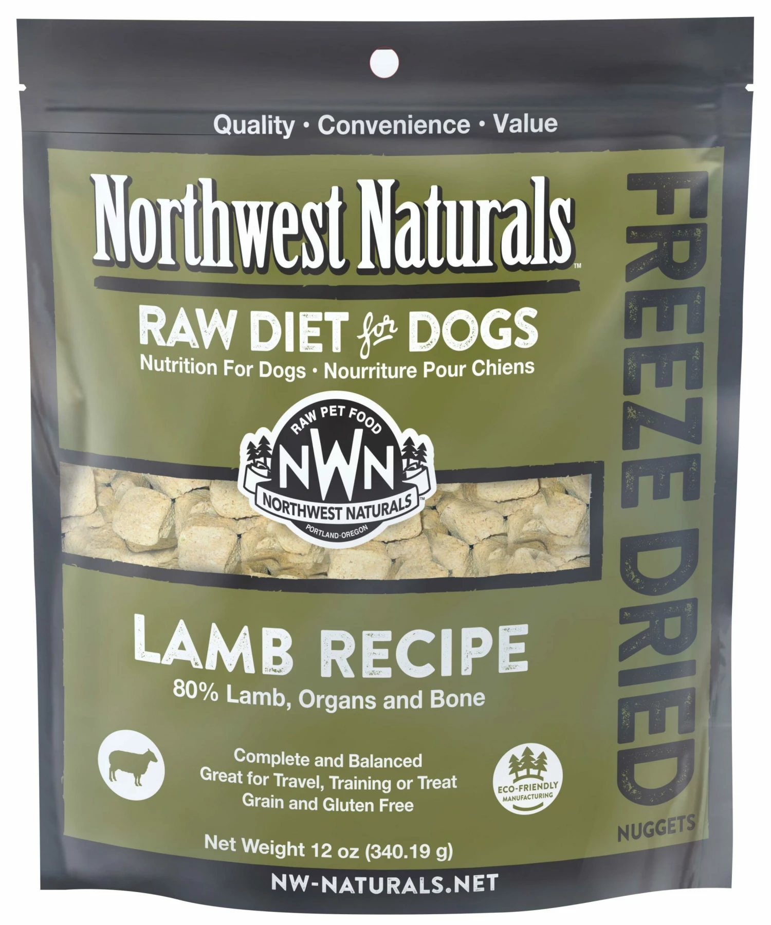 Northwest Naturals Raw Diet Lamb Nuggets Freeze-Dried Dog Food, 12-oz 1 Northwest Naturals Raw Diet Lamb Nuggets Freeze-Dried Dog Food, 12-oz