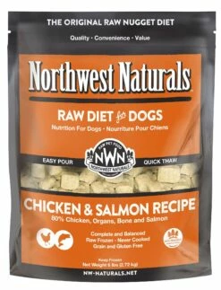 Northwest Naturals Raw Diet Grain-Free Chicken & Salmon Nuggets Raw Frozen Dog Food, 6-lb