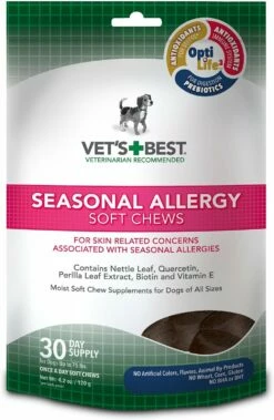 Vet's Best Seasonal Allergy Soft Chews Dog Supplement, 30 Count