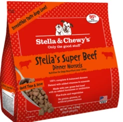 Stella & Chewy's Stella's Super Beef Dinner Morsels Grain-Free Raw Frozen Dog Food, 4-lb