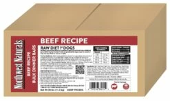 Northwest Naturals Raw Diet Grain-Free Beef Dinner Bar Raw Frozen Dog Food, BULK 25-lb