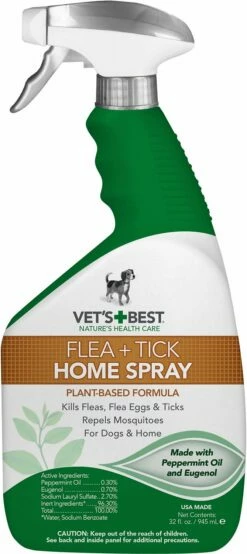Vet's Best Dog Flea + Tick Home Spray, 32-oz Bottle