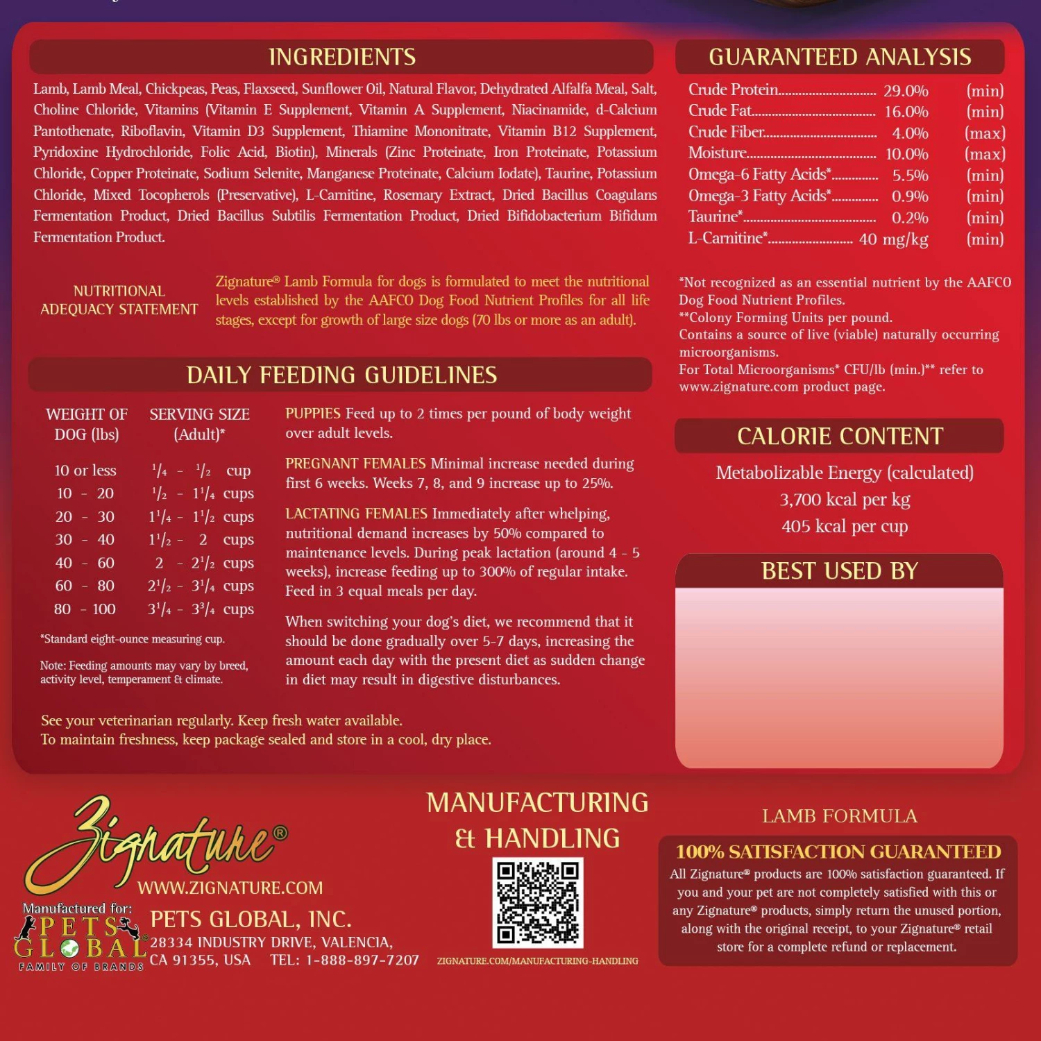 Zignature Lamb Limited Ingredient Formula Grain-Free Dry Dog Food, 4-lb 4 Zignature Lamb Limited Ingredient Formula Grain-Free Dry Dog Food, 4-lb - Image 4