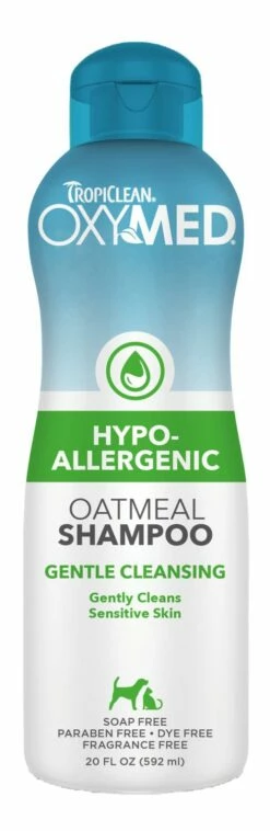 Tropiclean OxyMed Hypo-Allergenic Oatmeal Pet Shampoo, 20-oz