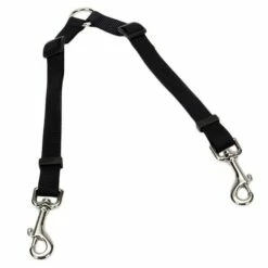 Coastal Two Dog Adjustable Nylon Coupler, Black, 3/4-in X 24-36-in