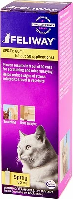 Feliway Travel Spray On The Go Management Behavior Modifier Spray, 60-ml Bottle