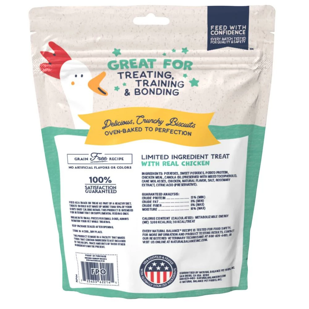 Natural Balance Rewards Crunchy Biscuits With Real Chicken Dog Treats, 14-oz 2 Natural Balance Rewards Crunchy Biscuits With Real Chicken Dog Treats, 14-oz - Image 2