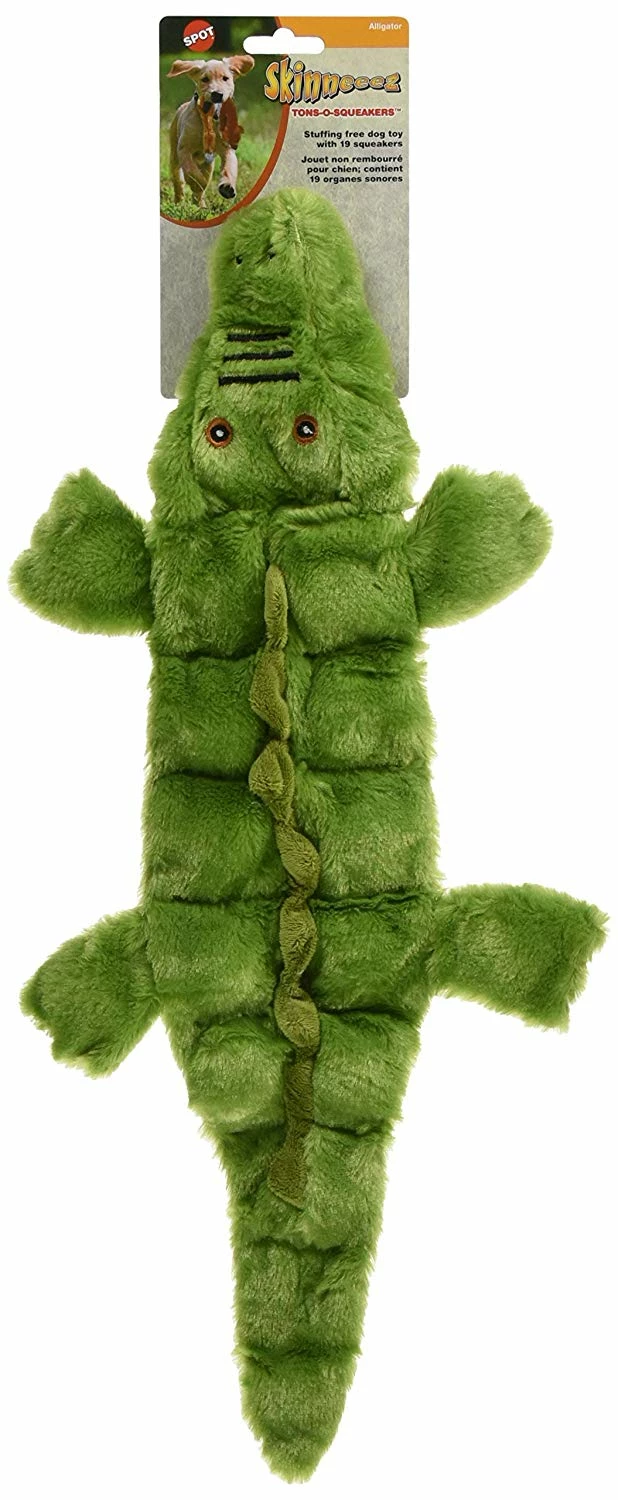 Ethical Pet Skinneeez Tons-O-Squeakers Alligator Dog Toy 1 Ethical Pet Skinneeez Tons-O-Squeakers Alligator Dog Toy